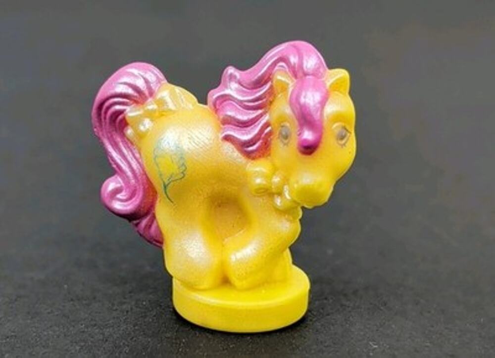 Vintage My Little Pony G1 1989 "Pretty 'n Pearly Yellow Petite Ponies Toy
